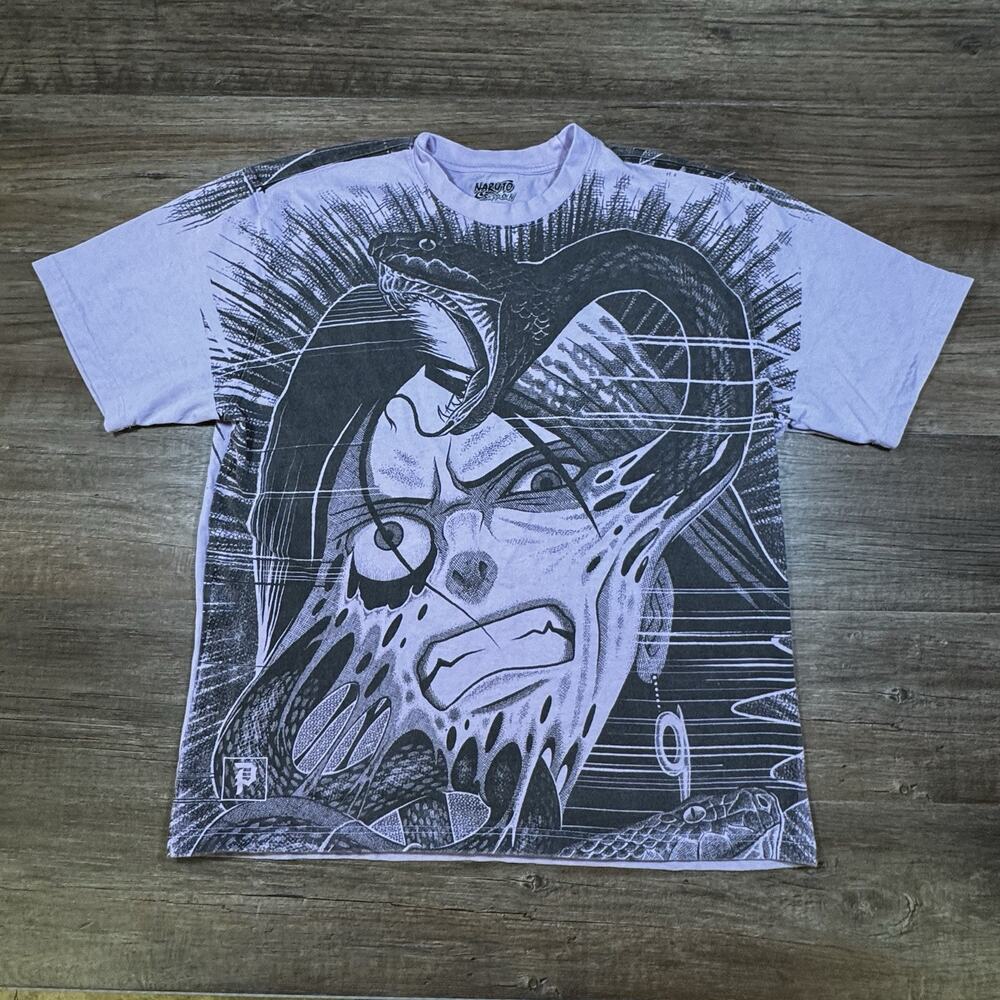 Primitive x Naruto Shippuden Orochimaru Snakes T Shirt Men’s XL Purple Anime